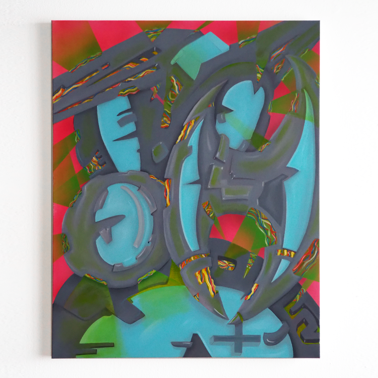 MECHAMOEBAS by Carlo Valentino, Oil on Canvas