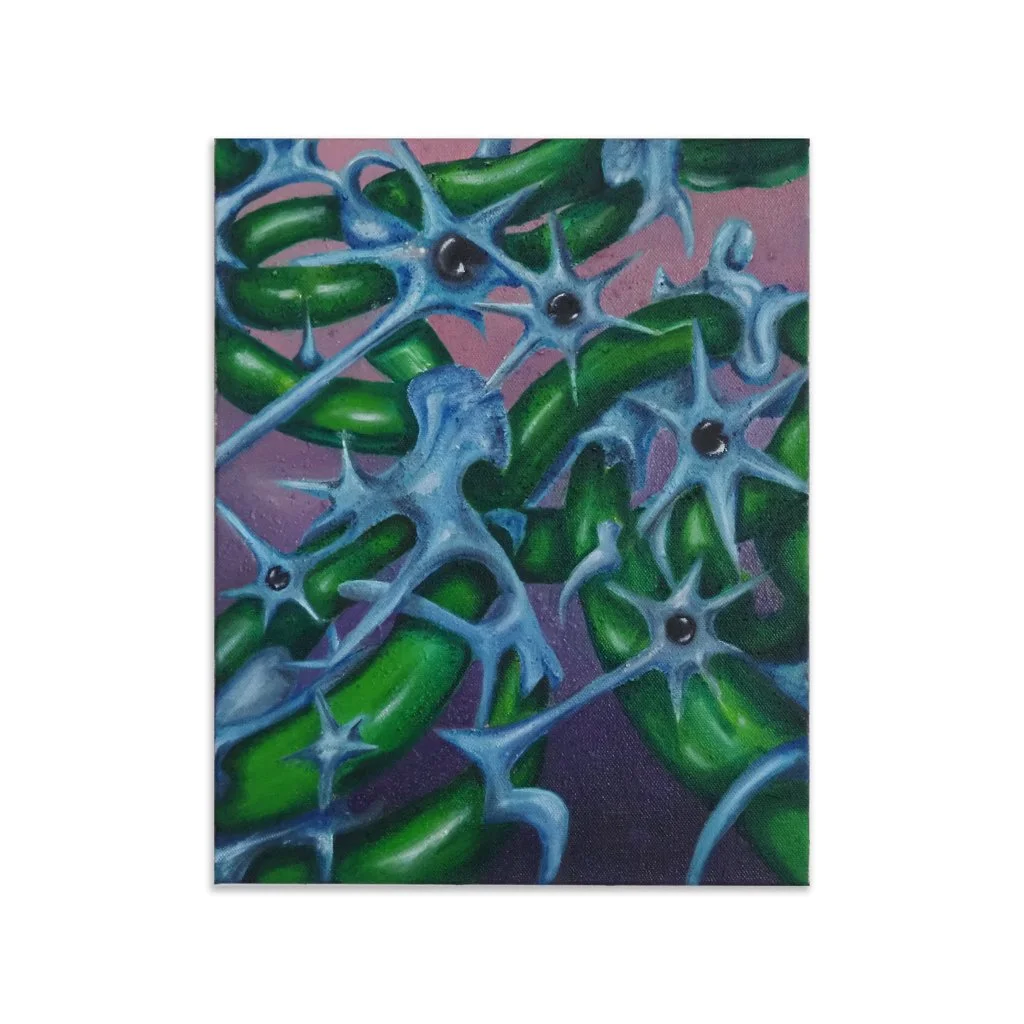 Synapse 01 by Carlo Valentino, Oil on Canvas
