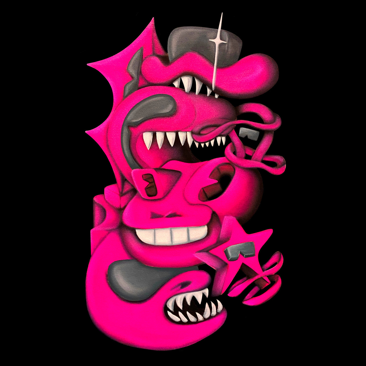 TOTEM Print - Pink by Carlo Valentino, Digitally Enhanced Photograph on Matte Photo Paper