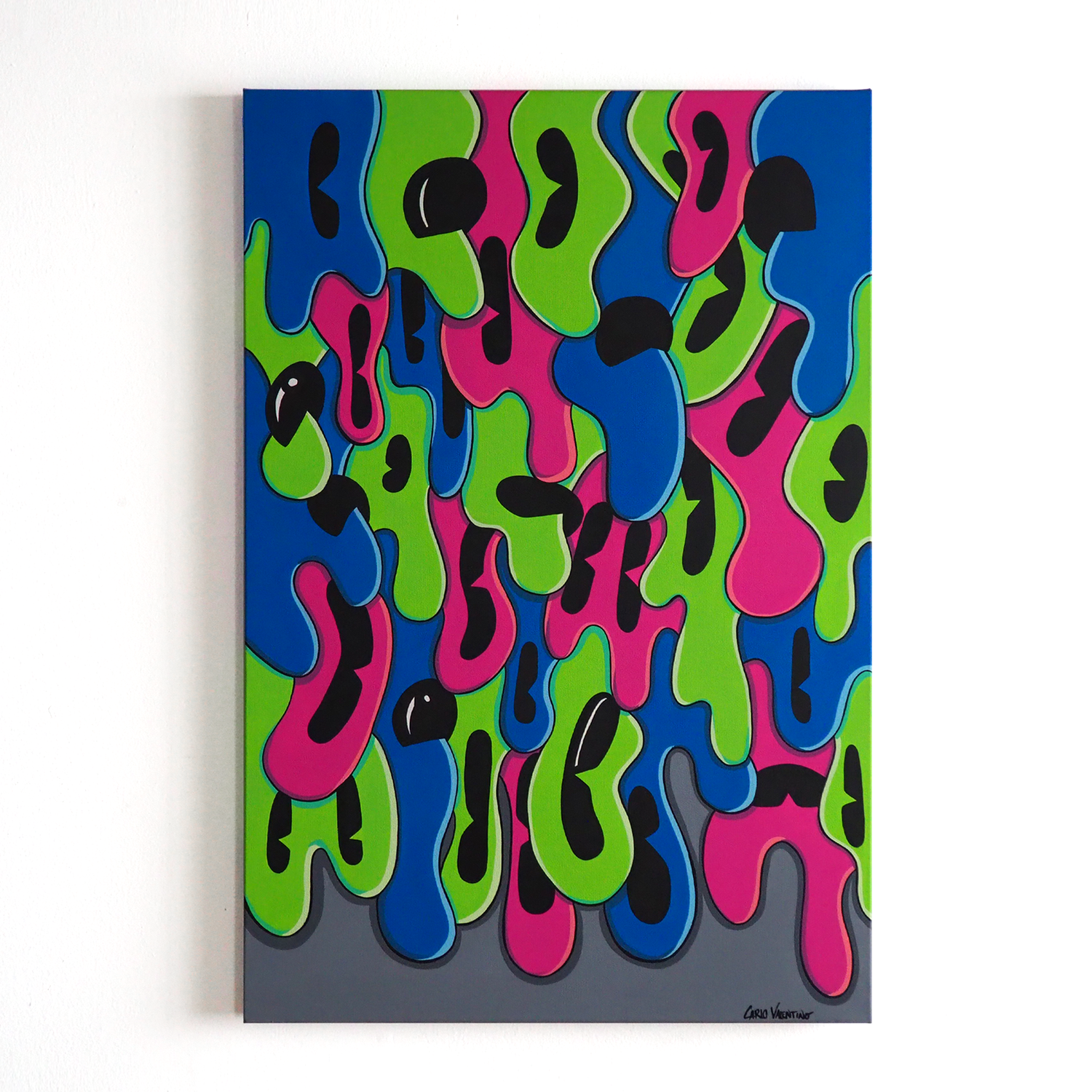 AMOEBA DRIP by Carlo Valentino, Arcylic on Canvas