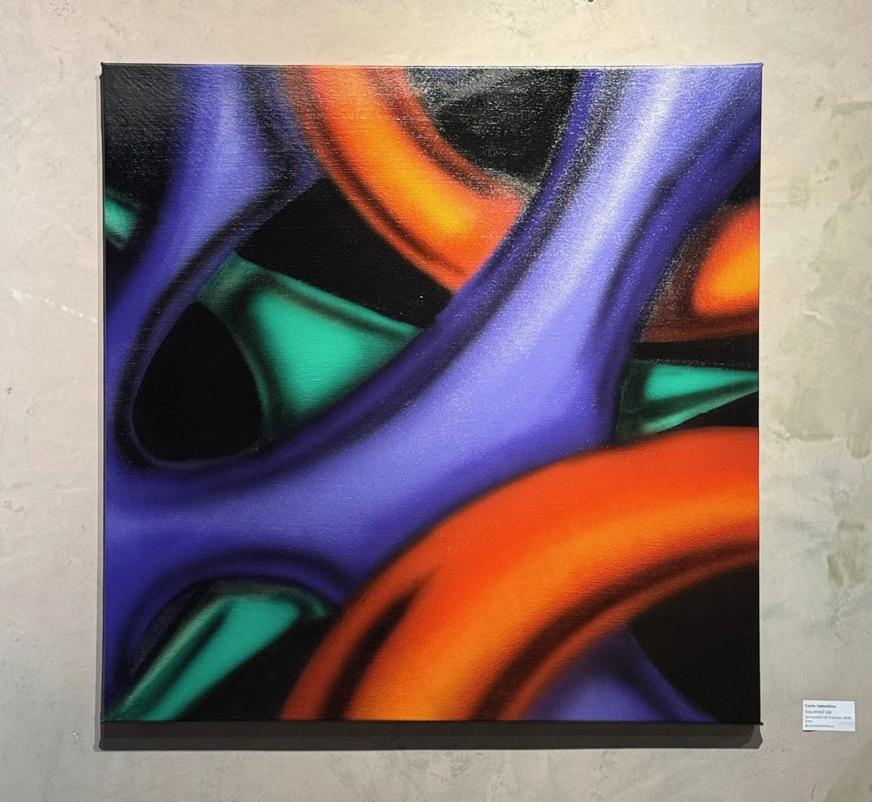 Quadratic by Carlo Valentino, Aerosol on canvas